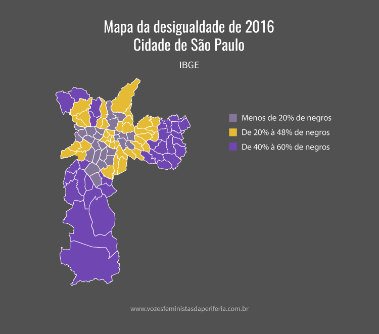Mapa da desigualdade de 2016 IBGE